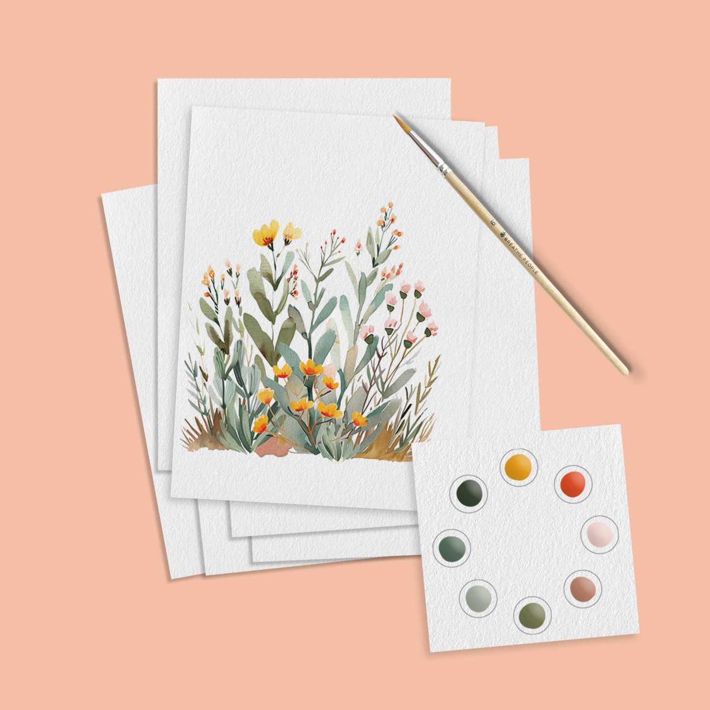 Breathe People- All in One Watercolor Mini Prints