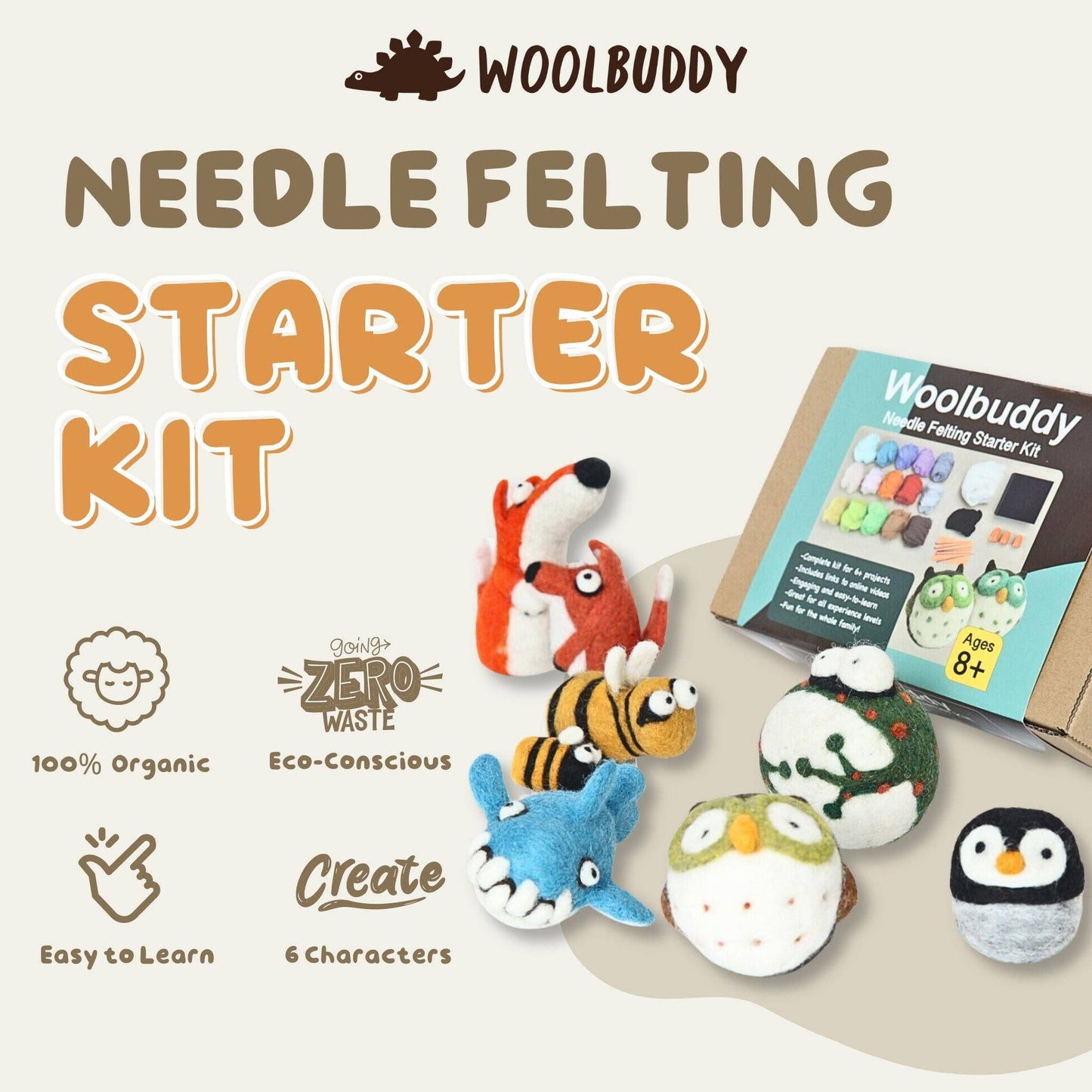 DIY Needle Felting Starter Kit – All-in-One Wool Craft Set