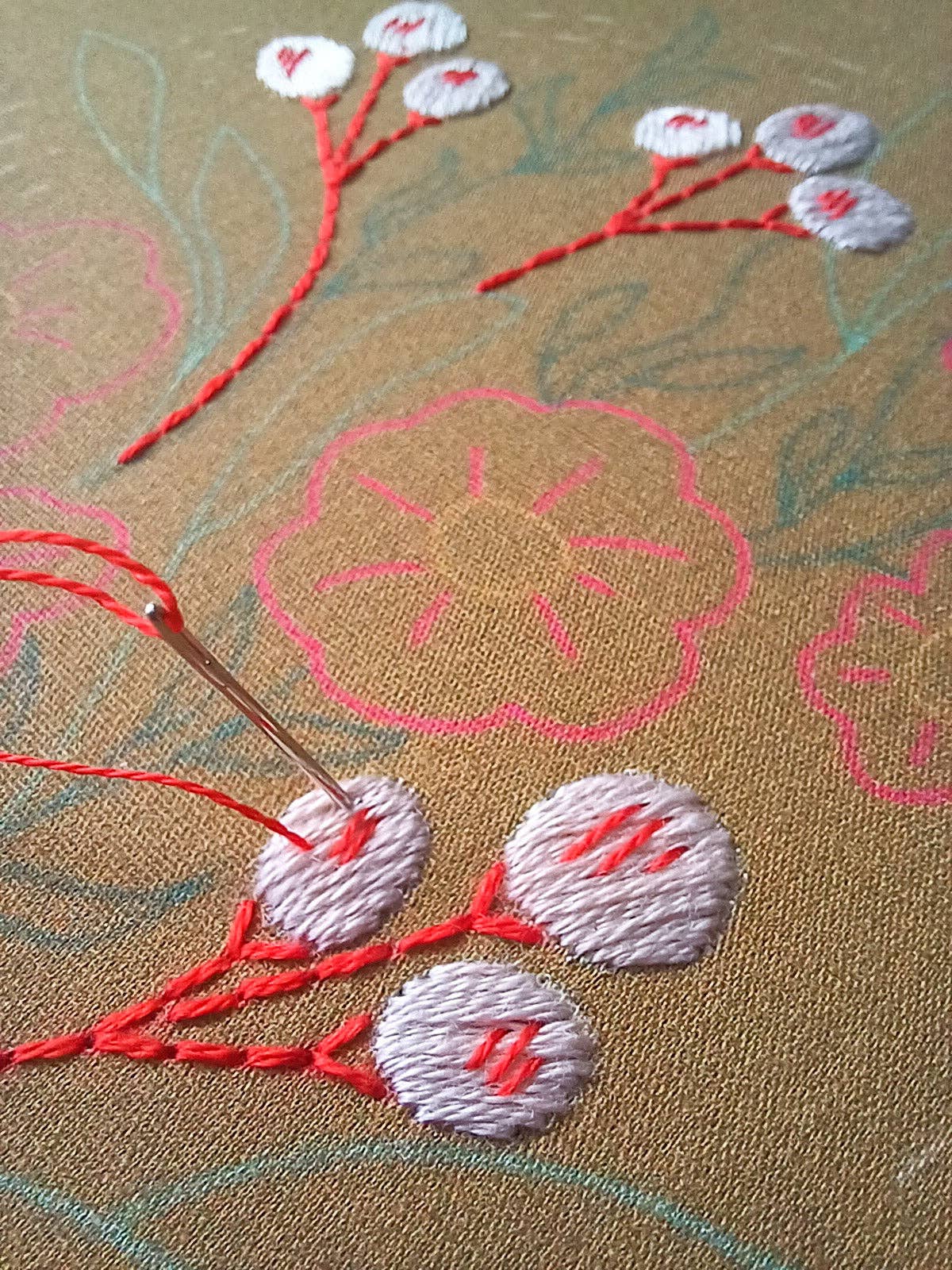 Cozy Blue Morning glow embroidery kit