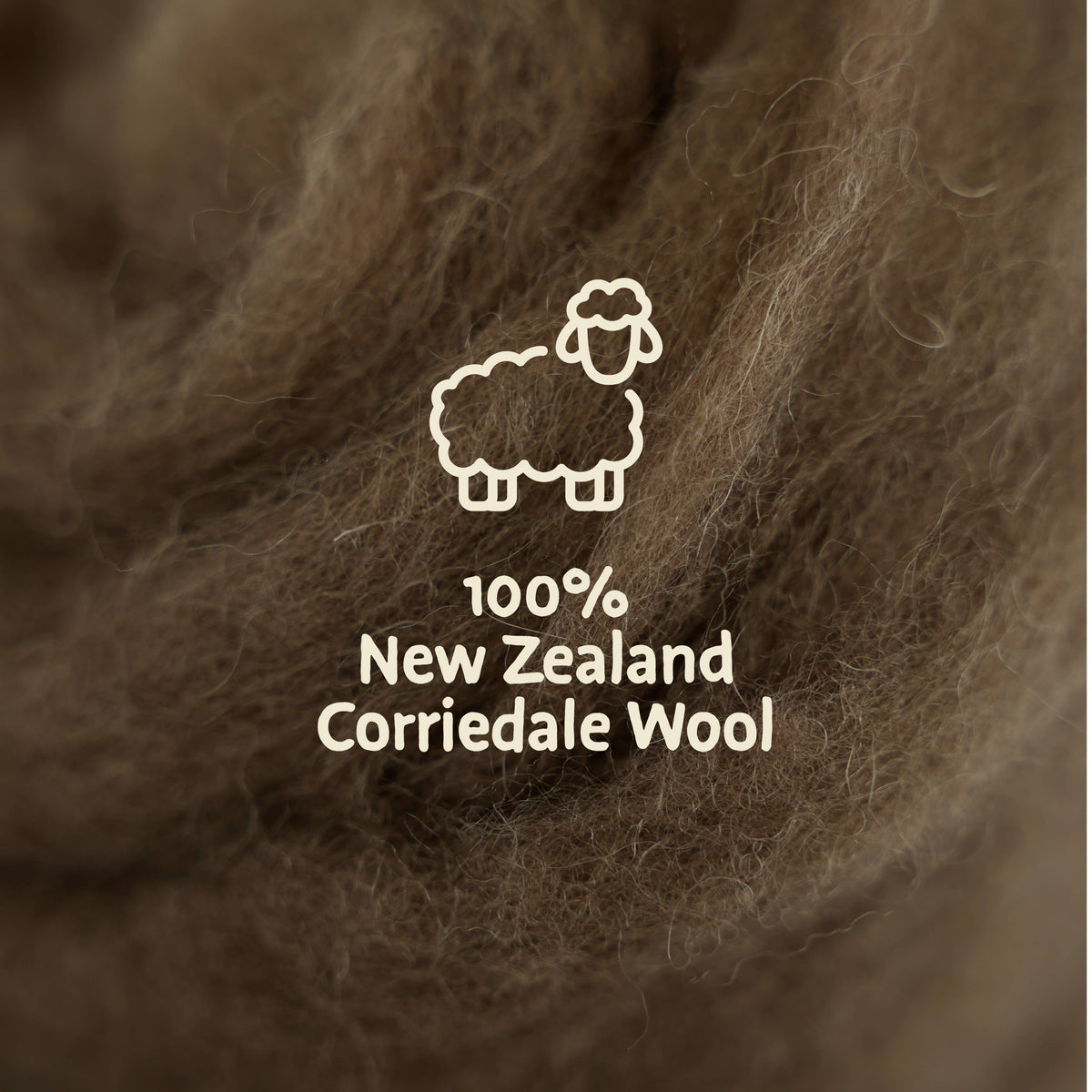 Woolbuddy Core Wool Roving 8oz Black