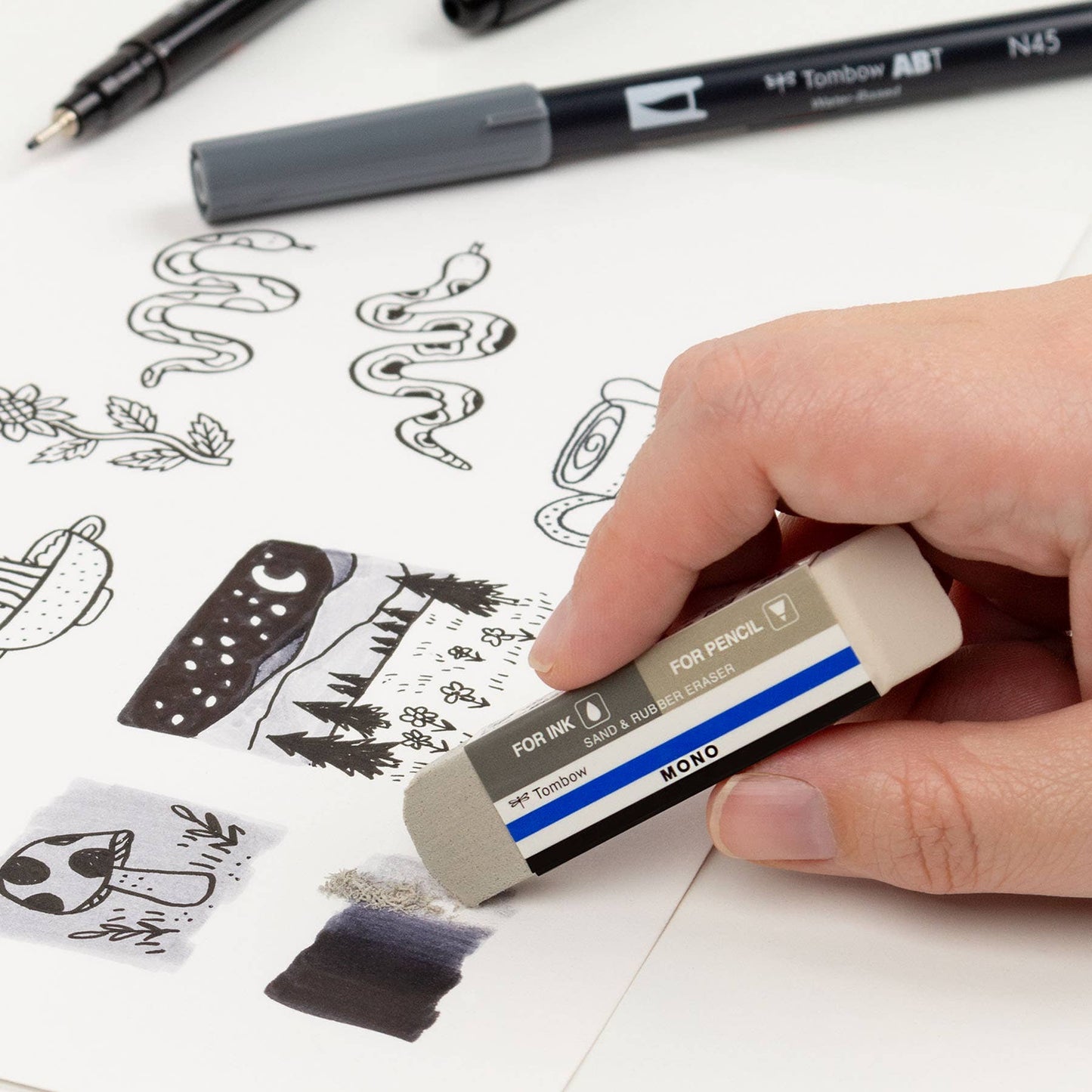 MONO Sand and Rubber Eraser