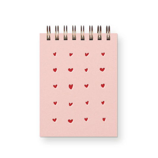 Ruff House Print Shop Heart Grid Mini Jotter Notebook