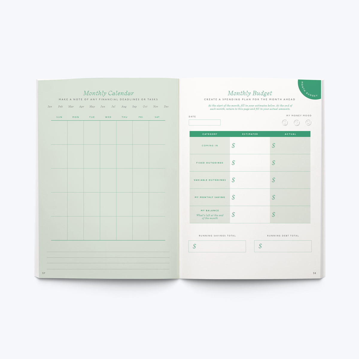 Papier Guided Finance Planner, A5 Hardcover - Wonder