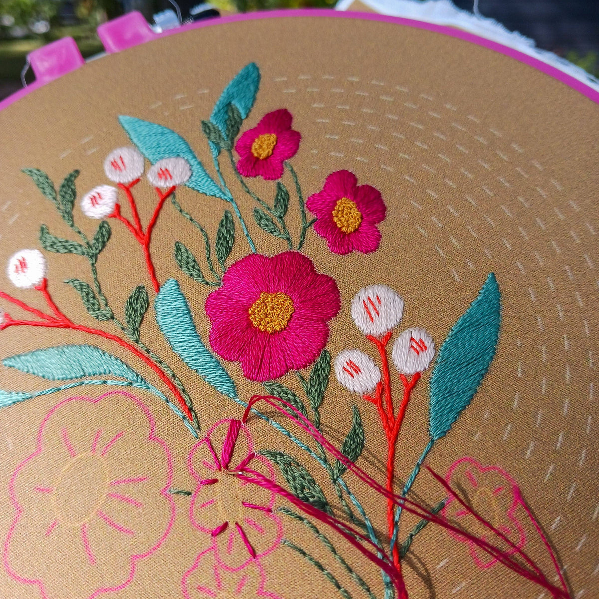 Cozy Blue Morning glow embroidery kit