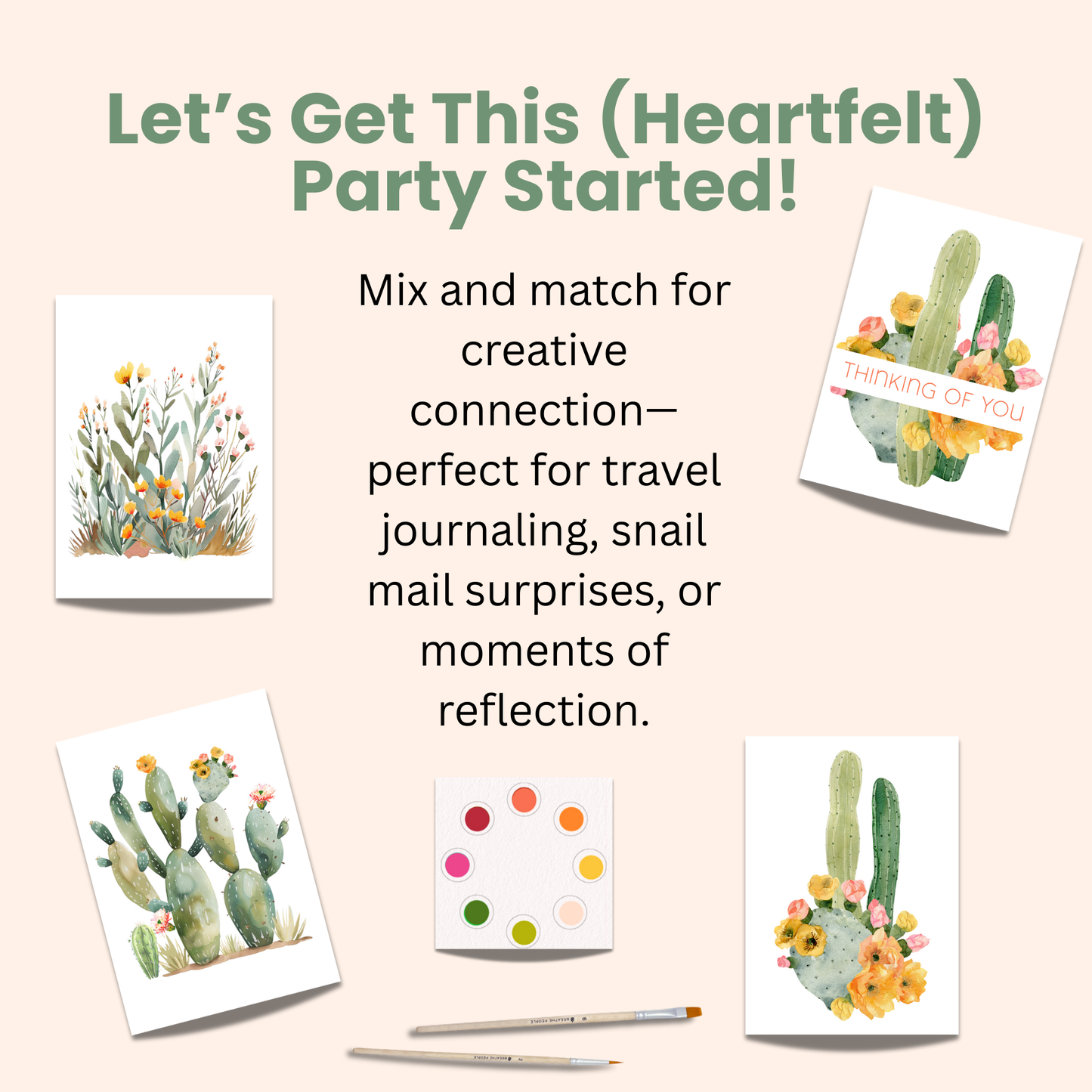 Breathe People - All in One Watercolor Prints/ Postcards