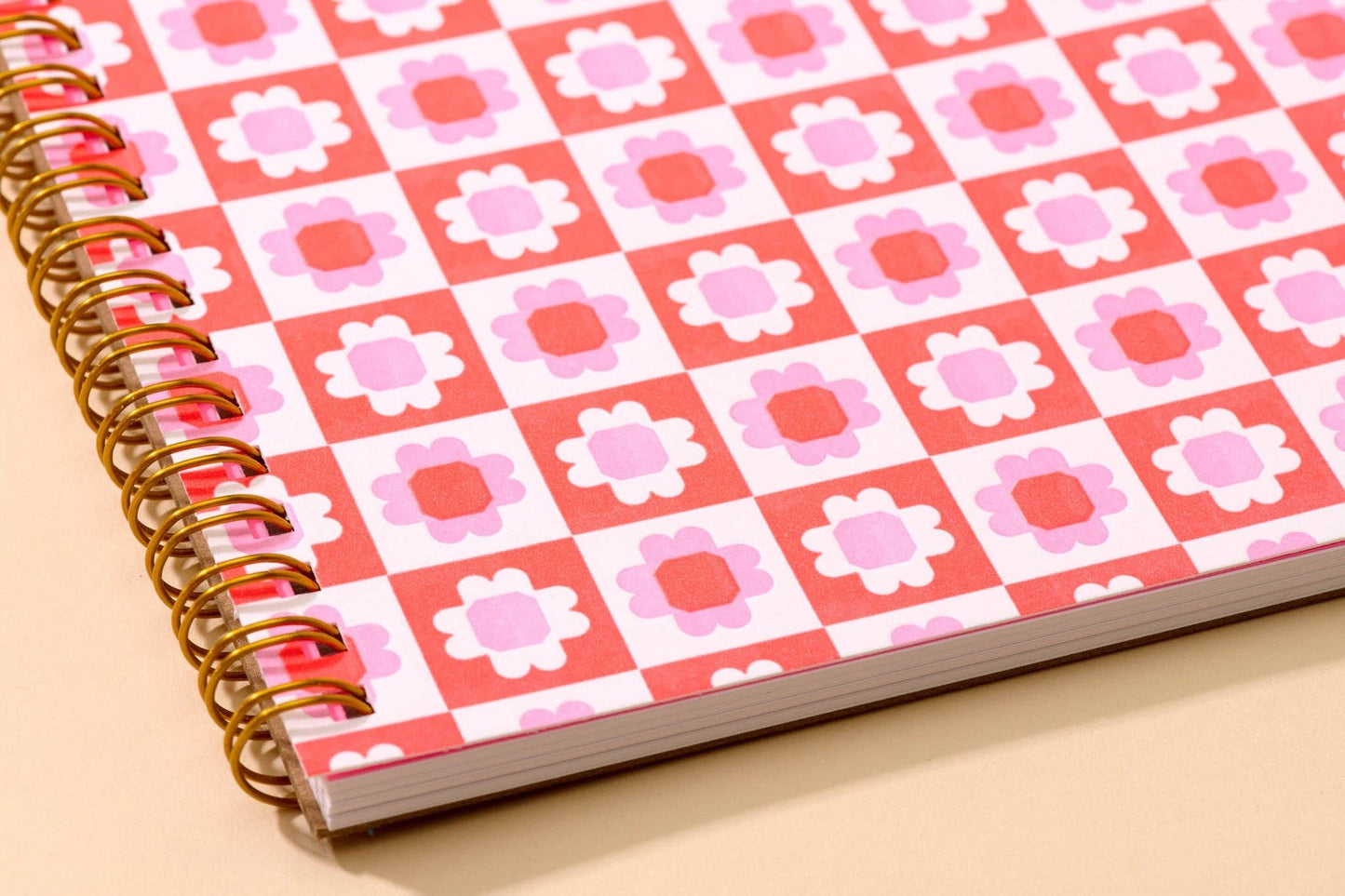 Modern Floral Letterpress A5 Spiral Notebook — Blume Quilt