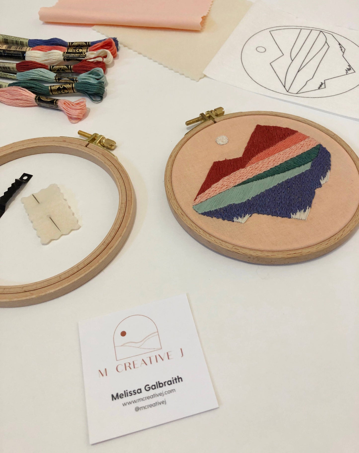 Mountainscapes - Intermediate Hand Embroidery DIY Craft Kit