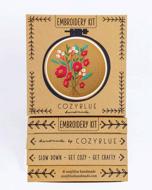 Cozy Blue Morning glow embroidery kit