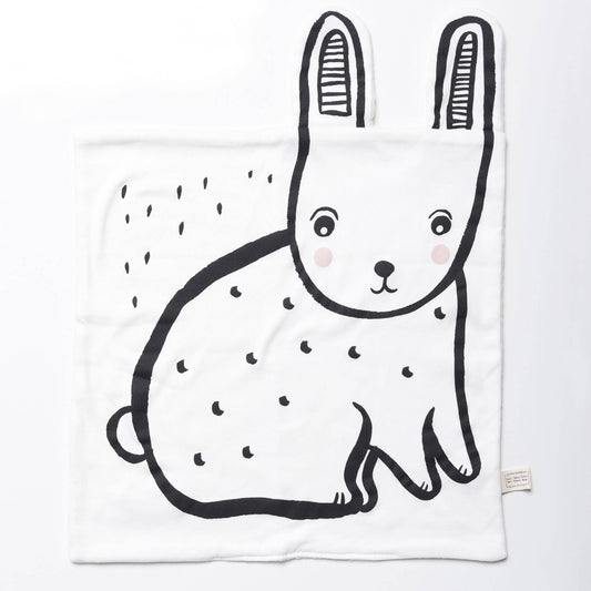 Wee Gallery Bunny Snuggle Blanket - Organic Cotton Baby Lovey