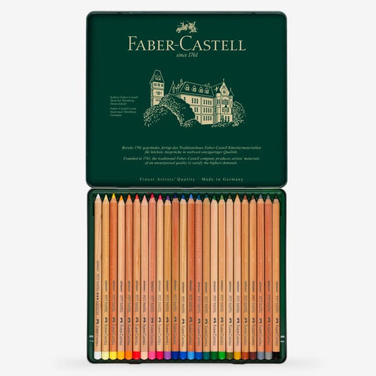 Faber-Castell Pitt 24-Color Pastel Pencils in Metal Tin