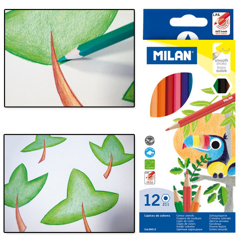 Milan Hexagonal Color Pencil 12pk