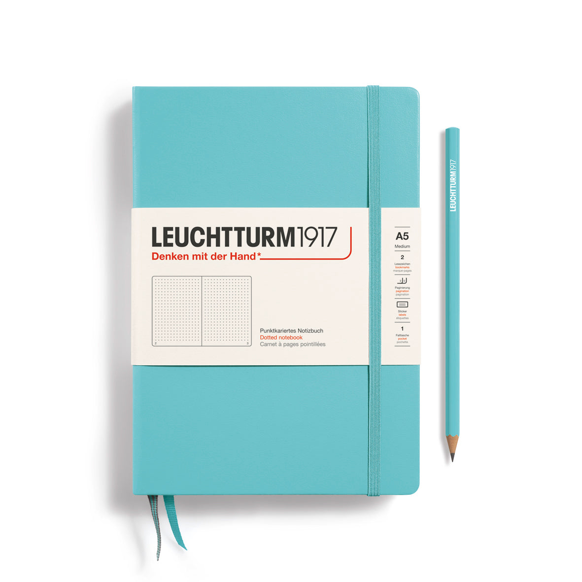 Leuchtturm1917 Classic Hardcover Aquamarine Notebook Medium (A5)