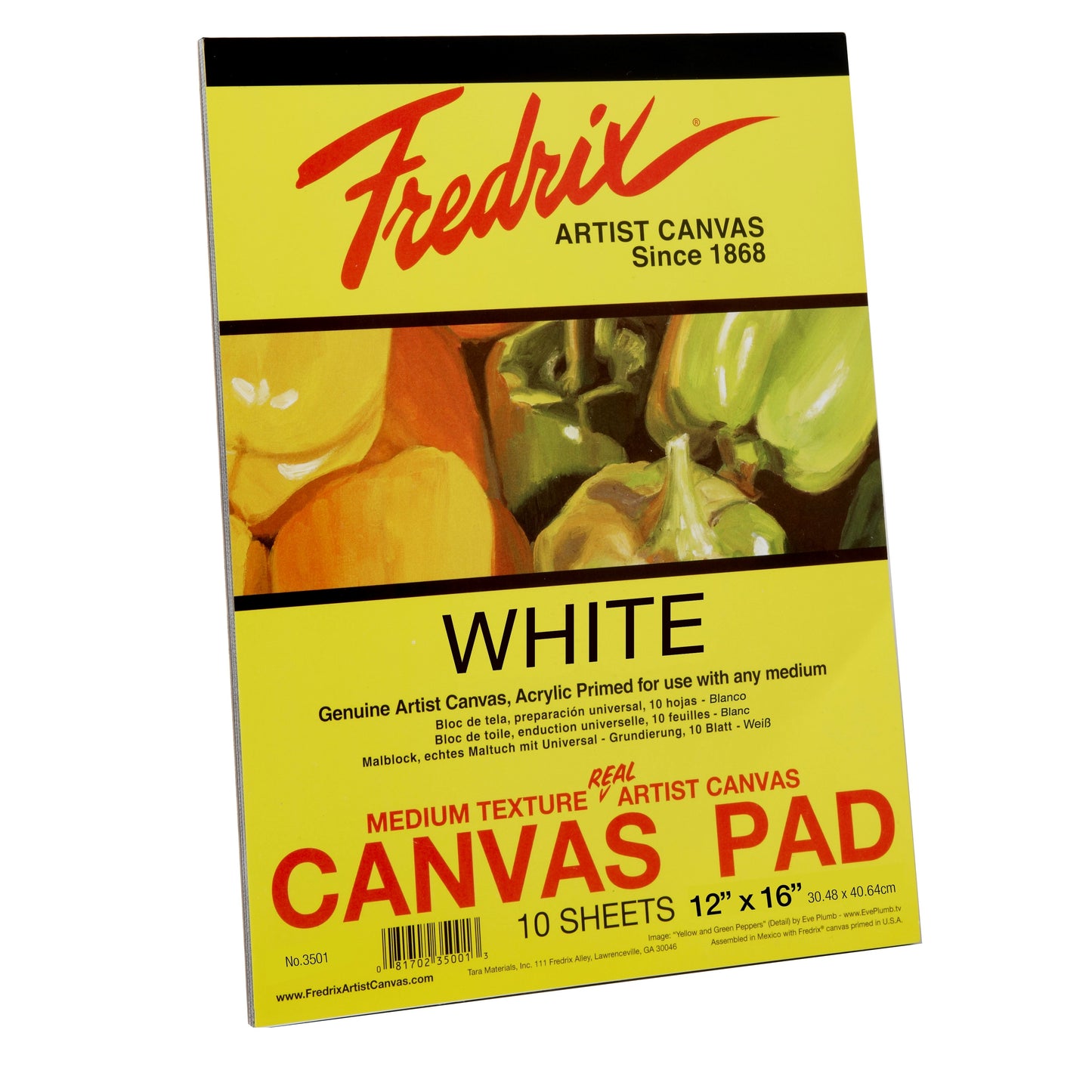 FREDRIX Creative Series Black Canvas Pad 12" x 16"
