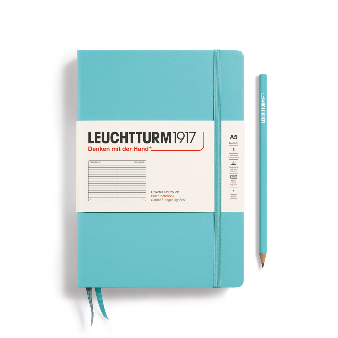 Leuchtturm1917 Classic Hardcover Aquamarine Notebook Medium (A5)