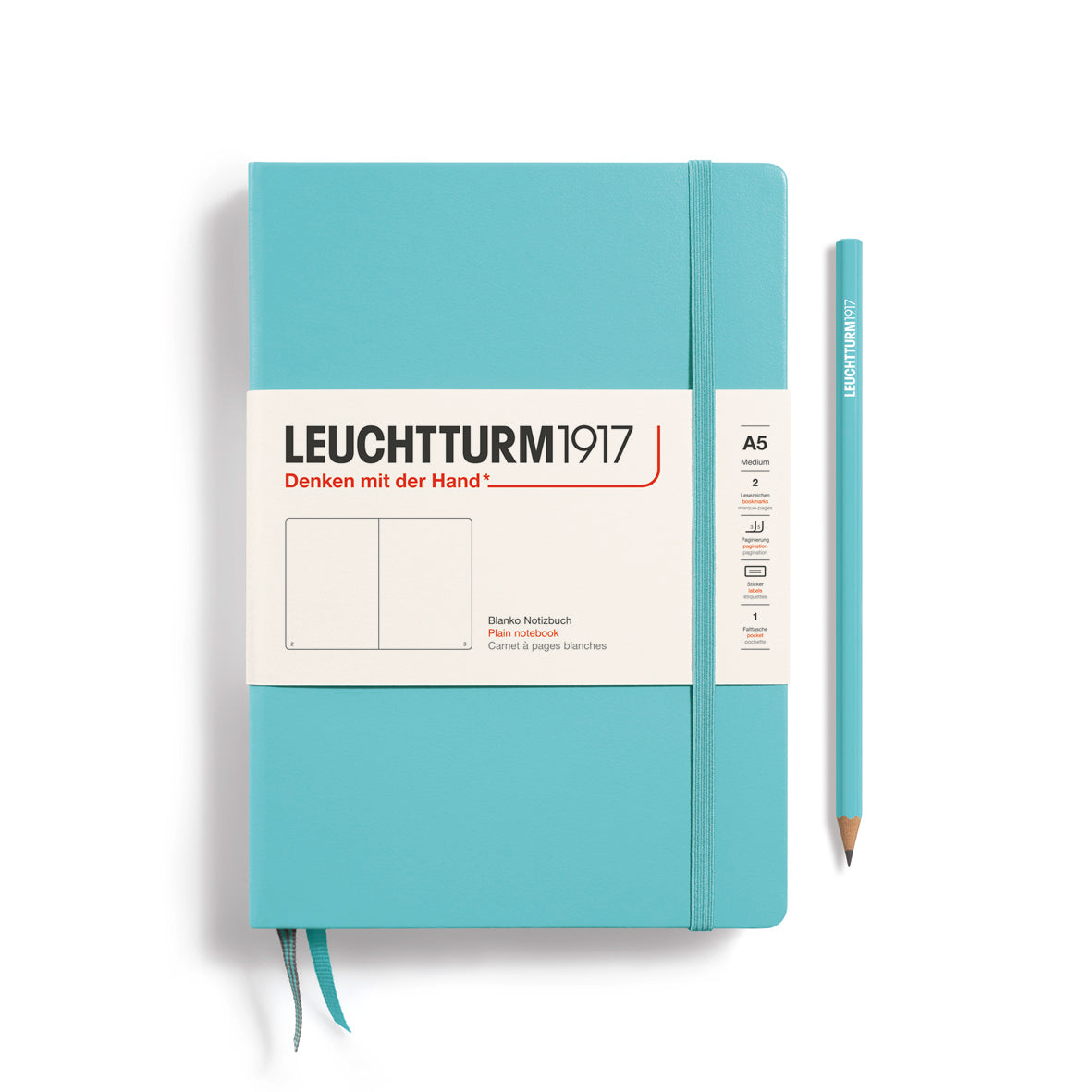 Leuchtturm1917 Classic Hardcover Aquamarine Notebook Medium (A5)