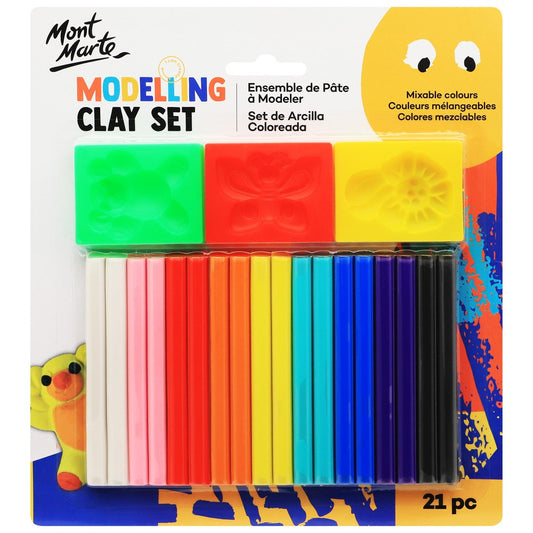 Mont Marte Modeling Clay Set with Moulds 21pc