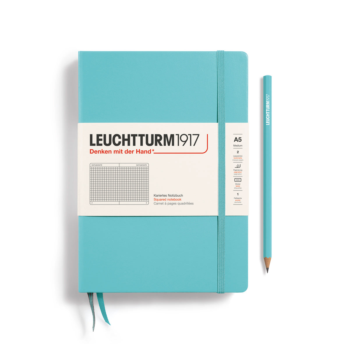 Leuchtturm1917 Classic Hardcover Aquamarine Notebook Medium (A5)