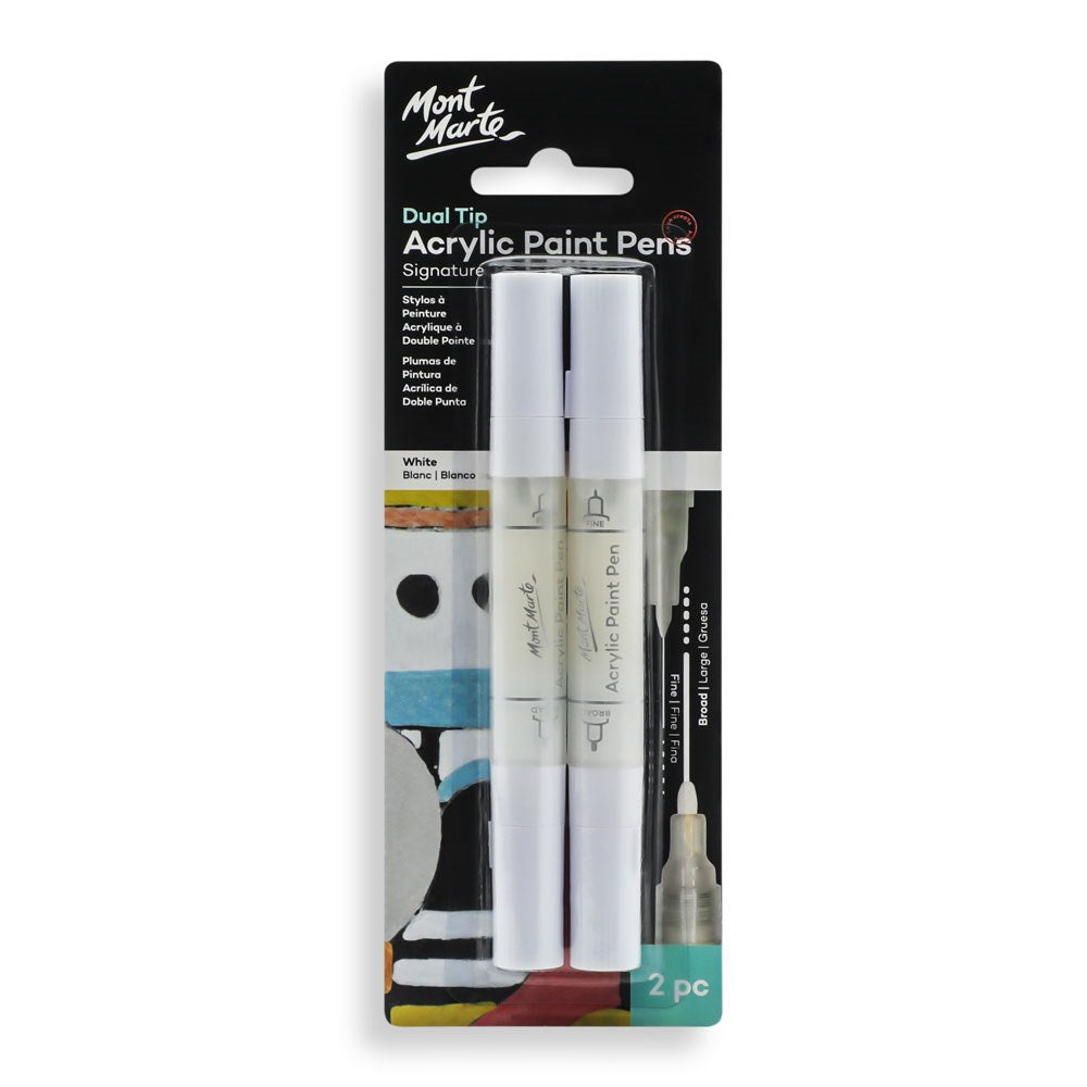 Mont Marte Dual Tip Acrylic Paint Pens 2pc