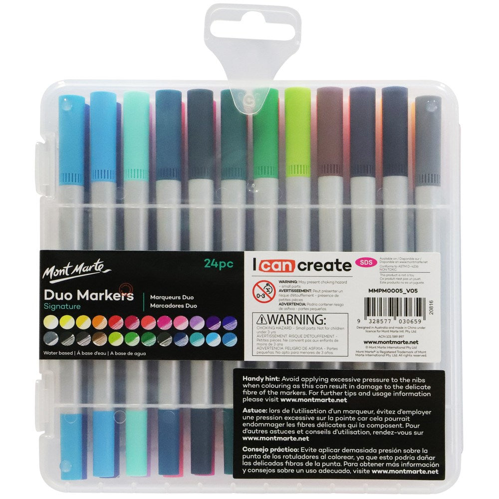 Mont Marte Adult Coloring Duo Markers 24pc