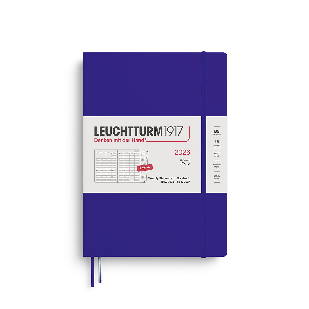 Leuchtturm1917 Monthly Planner & Notebook 2026