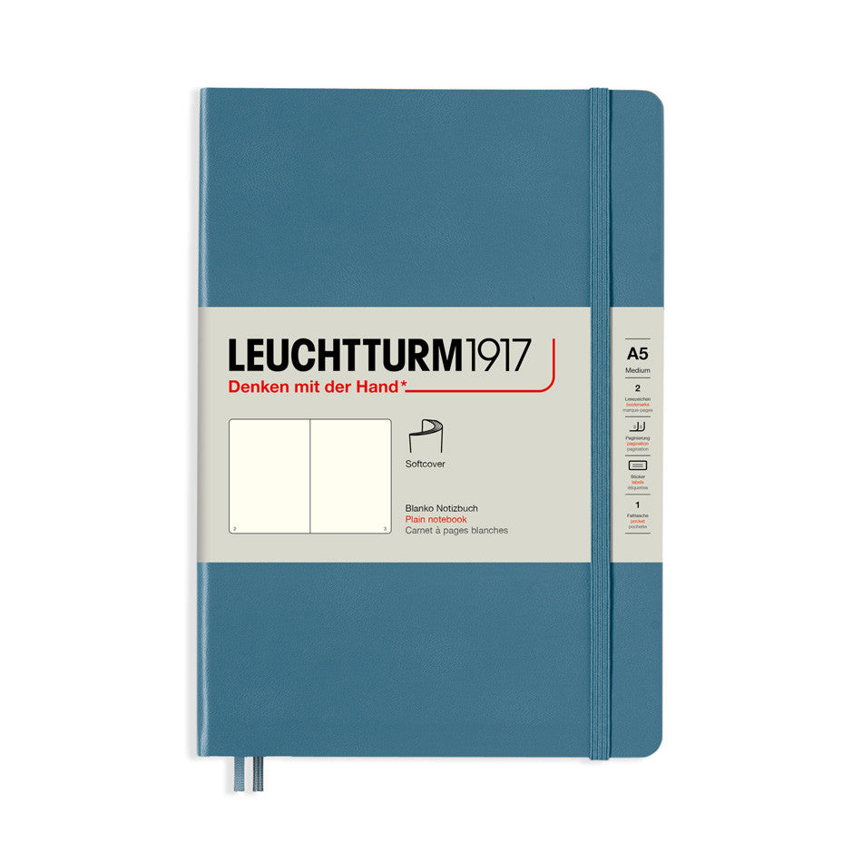 Leuchtturm1917 Classic Softcover Stone Blue Notebook Medium (A5)