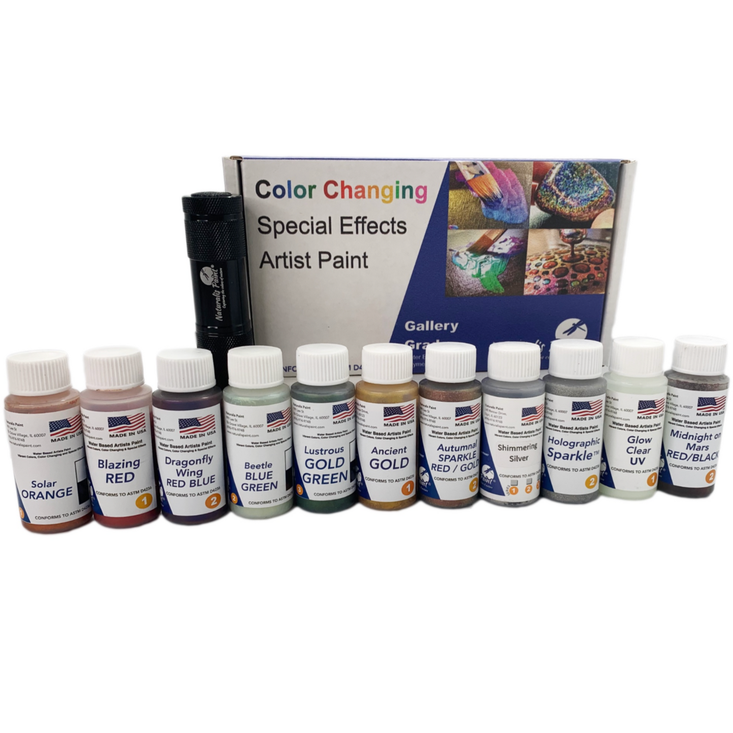 Naturalis Paint Color Changing Special Effects Artist Paint Pack (11 Colors)