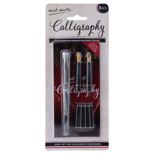 Mont Marte 2 Nib Pen Calligraphy Set