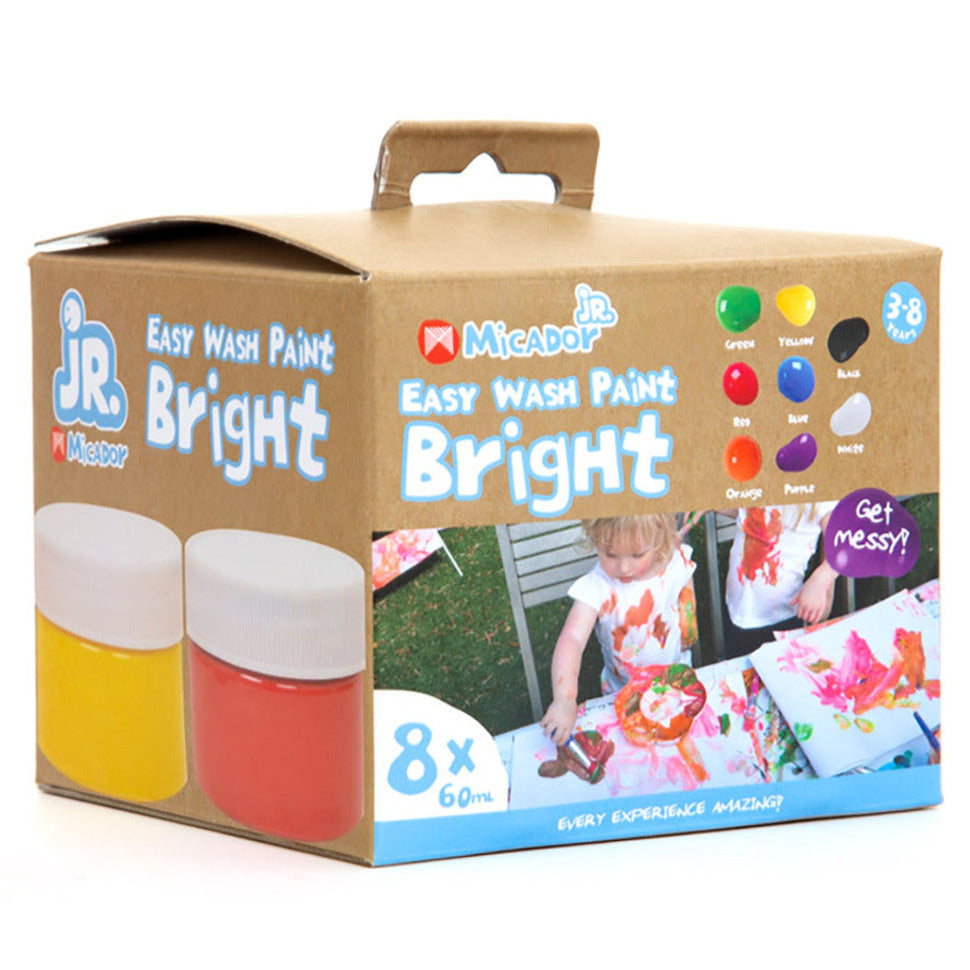 Micador Jr. Easy Wash Paint 8-Color Bright