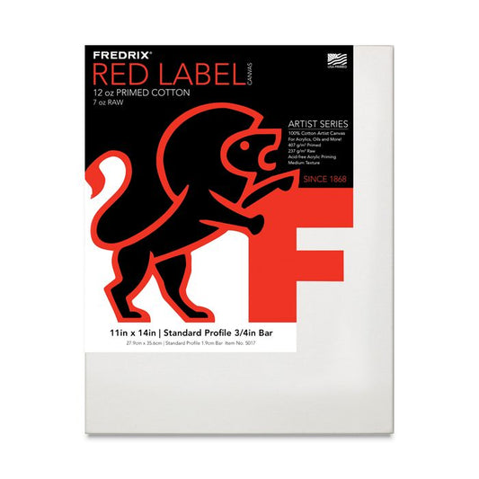 Fredrix Artist Series Red Label 12oz Primed Cotton Stretched Canvas
