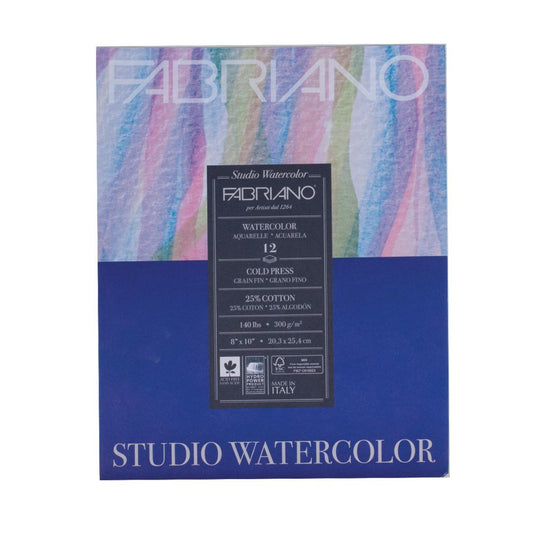 Fabriano Studio Cold Press Watercolor Pads 8x10