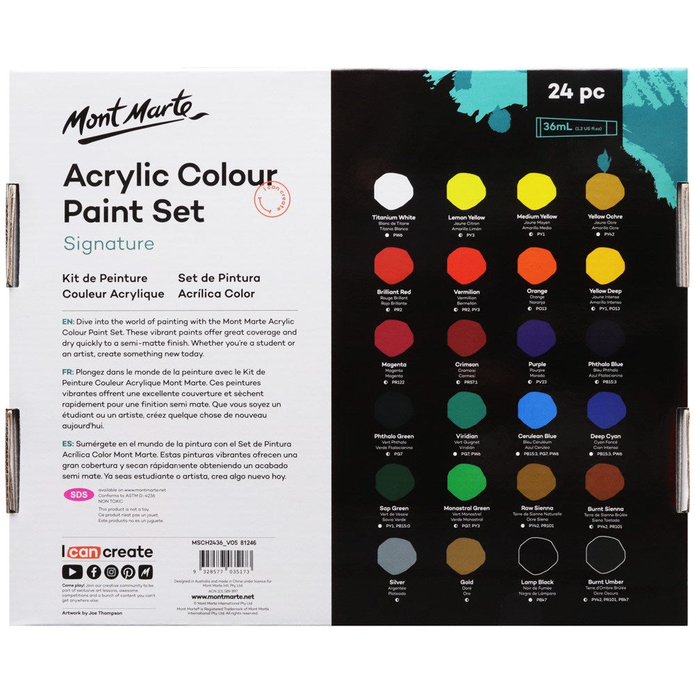 Set of Acrylics with Coloured Acrylics