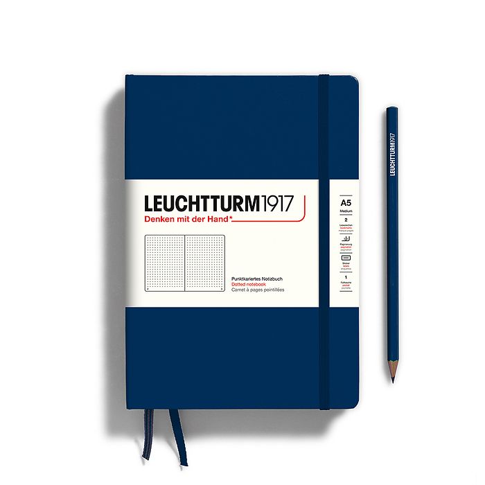 Leuchtturm1917 Classic Hardcover Navy Notebook Medium (A5)