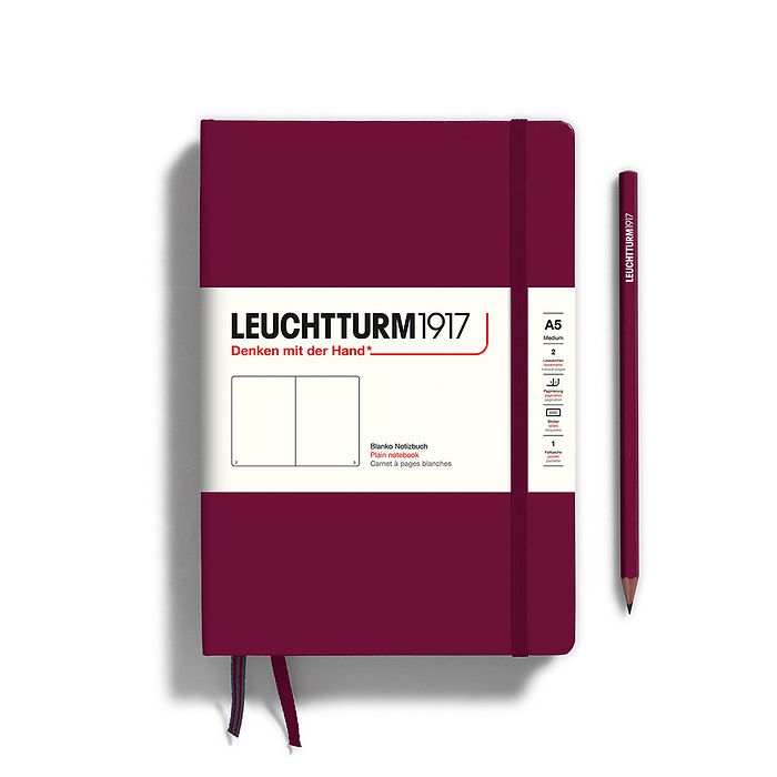 Leuchtturm1917 Classic Hardcover Port Red Notebook Medium (A5)
