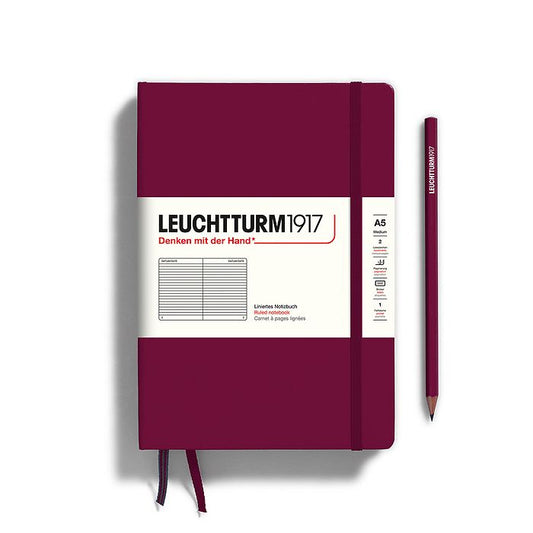 Leuchtturm1917 Classic Hardcover Port Red Notebook Medium (A5)