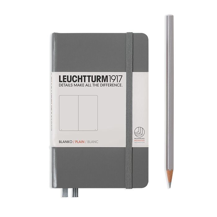 Leuchtturm1917 Classic Hardcover Anthrazit Notebook Pocket (A6)