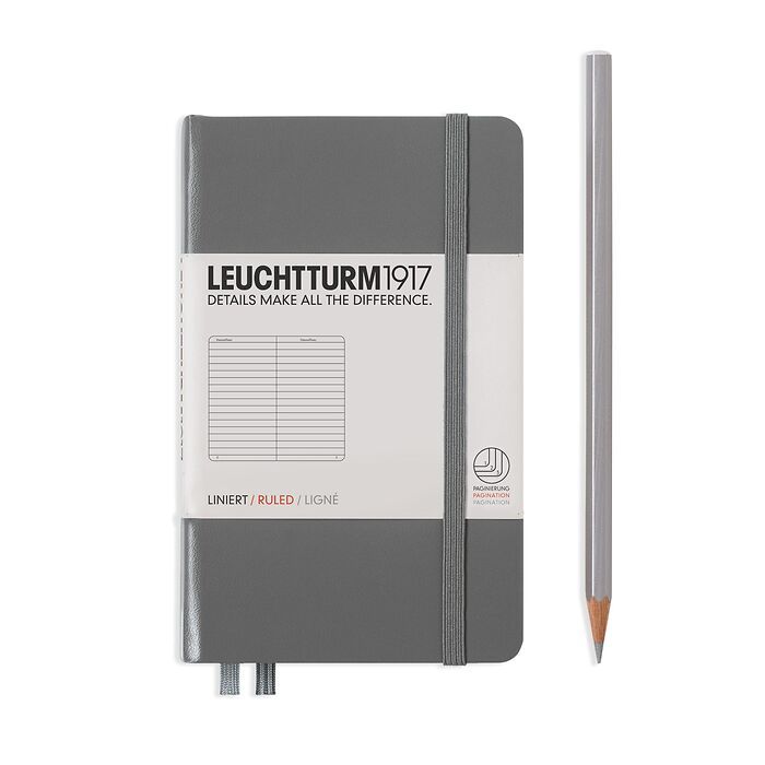 Leuchtturm1917 Classic Hardcover Anthrazit Notebook Pocket (A6)